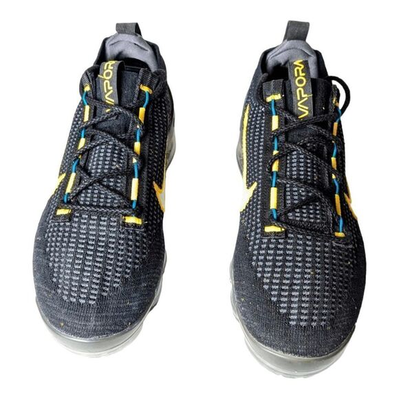 NIKE Air VaporMax 2021 FK \'Black University Gold\' Running Shoes Size 10 main image 9